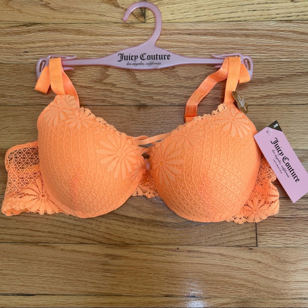 Juicy Couture Bra 34B, Push Up Bra, Underwire Lace Bra NWT